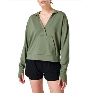 Sweaty Betty After Class Salix Green Relaxed Fit Hoodie Size XS Top Sweatshirt